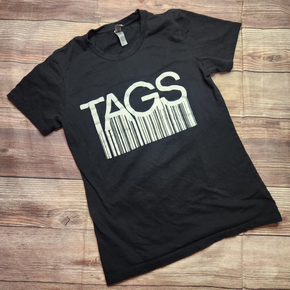Tags Barcode Black White Graphic Tee Shirt